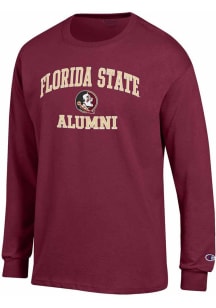 Champion Florida State Seminoles Red Logo Alumni Jersey Long Sleeve T Shirt