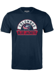 Levelwear Columbus Blue Jackets Youth Navy Blue Richmond Jr Banner Arch Short Sleeve T-Shirt