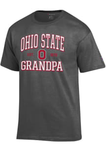 Champion Ohio State Buckeyes Charcoal Est. Date Grandpa Jersey Short Sleeve T Shirt