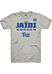 Alia Jaidi Pitt Panthers Ash NIL Stacked Box Short Sleeve Player T Shirt