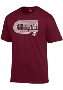 Champion Texas A&M Aggies Maroon 2025 Mens Track and Field Champions Jersey Short Sleeve T Shirt