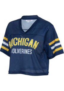 Michigan Wolverines Womens Field Goal Fashion Football Jersey - Blue
