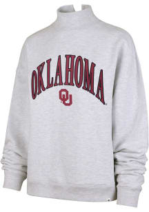 47 Oklahoma Sooners Womens Ash Vantage Mock Crew Sweatshirt