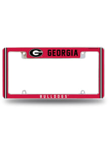 Georgia Bulldogs Classic All Over Chrome License Plate Frame - White