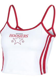 Indiana Hoosiers Womens White Striped Cami Tank Top