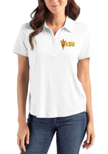 Cutter and Buck Arizona State Sun Devils Womens White Coastline Eco Short Sleeve Polo Shirt