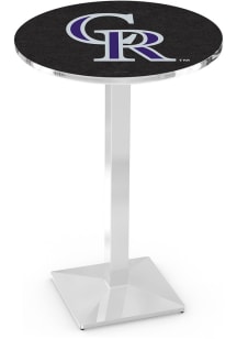 Colorado Rockies Chrome Square Base Pub Table