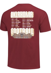 Oklahoma Sooners Crimson 2026 Football Schedule Short Sleeve T Shirt