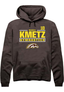 Maddie Kmetz Western Michigan Broncos Mens Brown NIL Stacked Box Player Hood