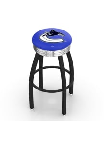 Vancouver Canucks 3 Ring Chrome Seat Pub Stool - Black