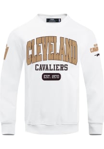 Pro Standard Cleveland Cavaliers Mens White City Arch Long Sleeve Fashion Sweatshirt