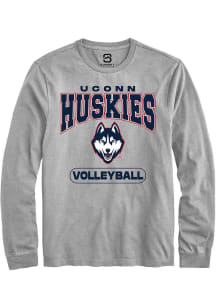 Summit Sportswear UConn Huskies Grey Volleyball Long Sleeve T Shirt