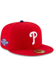 New Era Philadelphia Phillies Mens Red 2026 All Star Game Patch Home AC 59FIFTY Fitted Hat