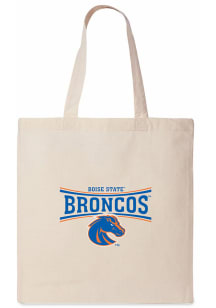 Boise State Broncos White Canvas Tote