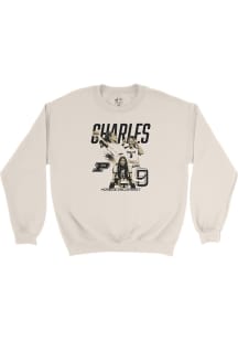 Dior Charles  Campus Ink Purdue Boilermakers Youth Ivory Streetwear Crew Long Sleeve Crew Sweatshi..