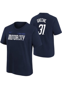 Riley Greene Detroit Tigers Youth Navy Blue City Connect NN Player Tee