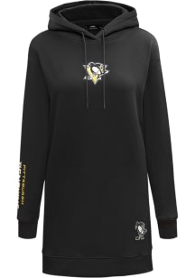 Pro Standard Pittsburgh Penguins Womens Black Classic Chenille Short Sleeve Dress