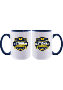 Michigan Wolverines MBB National Champs 2026 2 Pack Inner Color Ceramic Mug - White