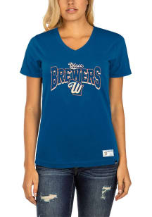 New Era Milwaukee Brewers Womens Light Blue City Connect Solid Short Sleeve T-Shirt