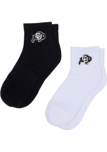 Colorado Buffaloes 2pk Womens Quarter Socks