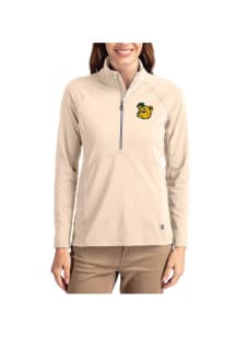 Cutter and Buck Baylor Bears Womens Brown Vault Adapt Eco Qtr Zip Pullover