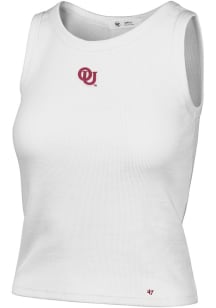 47 Oklahoma Sooners Womens White Uplift Tank Top
