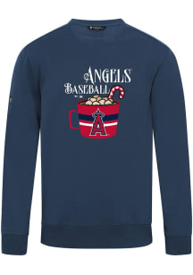 Levelwear Los Angeles Angels Mens Navy Blue Zane Mellow Long Sleeve Crew Sweatshirt