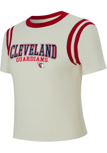 Concepts Sport Cleveland Guardians Womens White Ladies Short Sleeve T-Shirt