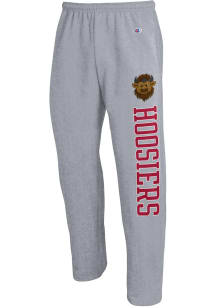 Champion Indiana Hoosiers Mens Grey Open Bottom Sweatpants