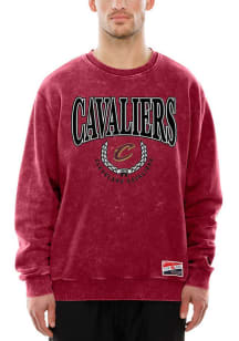 New Era Cleveland Cavaliers Mens Maroon Throwback Long Sleeve Fashion Sweatshirt
