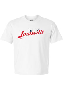 Summit Sportswear Louisville Bats Womens White Relaxed Short Sleeve T-Shirt