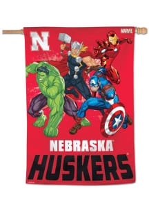 Nebraska Cornhuskers Marvel Avengers  28x40 Banner - Scarlet Red