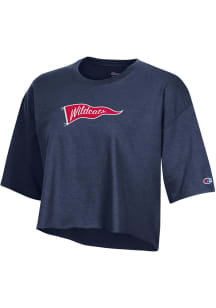 Champion Arizona Wildcats Womens Cardinal Red Boyfriend Crop Short Sleeve T-Shirt