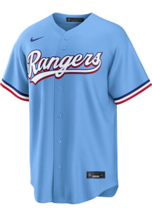 Texas Rangers Mens Nike Replica Alt Jersey - Light Blue