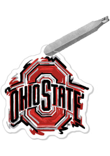 Ohio State Buckeyes Justin Patton Logo Ornament - Red