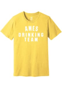 Summit Sportswear Ames Yellow Drinking Team Short Sleeve Fashion T Shirt