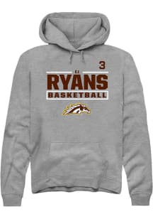 Ej Ryans Western Michigan Broncos Mens Grey NIL Stacked Box Player Hood