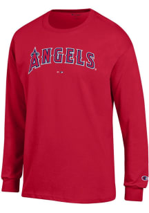 Champion Los Angeles Angels Red Jersey Long Sleeve T Shirt