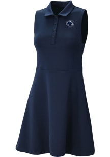 Columbia Penn State Nittany Lions Womens Navy Blue Heat Seal Match Short Sleeve Dress