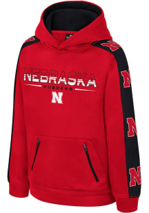 Colosseum Nebraska Cornhuskers Youth Red Bandit Long Sleeve Hoodie