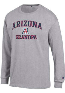 Champion Arizona Wildcats Grey Logo Grandpa Jersey Long Sleeve T Shirt
