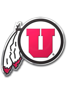 Utah Utes Embossed Car Emblem - Red