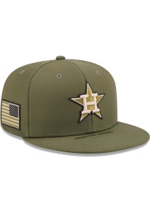 New Era Houston Astros Mens Olive 2026 MLB Armed Forces Day 59FIFTY Fitted Hat