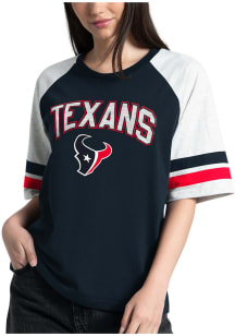 Houston Texans Womens Navy Blue Last Chance Short Sleeve T-Shirt