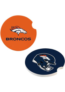 Denver Broncos 2Pk Car Coaster - Navy Blue