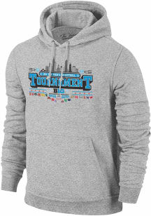 Big Ten Mens Grey 2026 Big Ten Men's Basketball Tournament Skyline Long Sleeve Hoodie