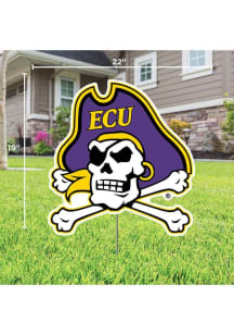 East Carolina Pirates Mascot Yard Sign - Purple