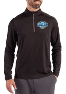 Cutter and Buck UCLA Bruins Mens Black 2026 WBB Champions Coastline Long Sleeve Qtr Zip Pullover