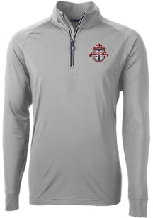 Cutter and Buck Toronto FC Mens Grey Adapt Eco Big and Tall Qtr Zip