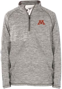 Minnesota Golden Gophers Youth Grey Mathew Long Sleeve Quarter Zip Shirt